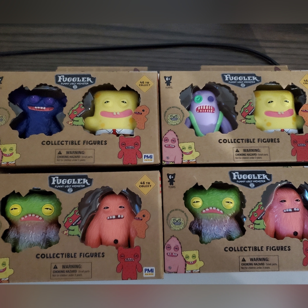 Spongbob Fuggler Set Of 4